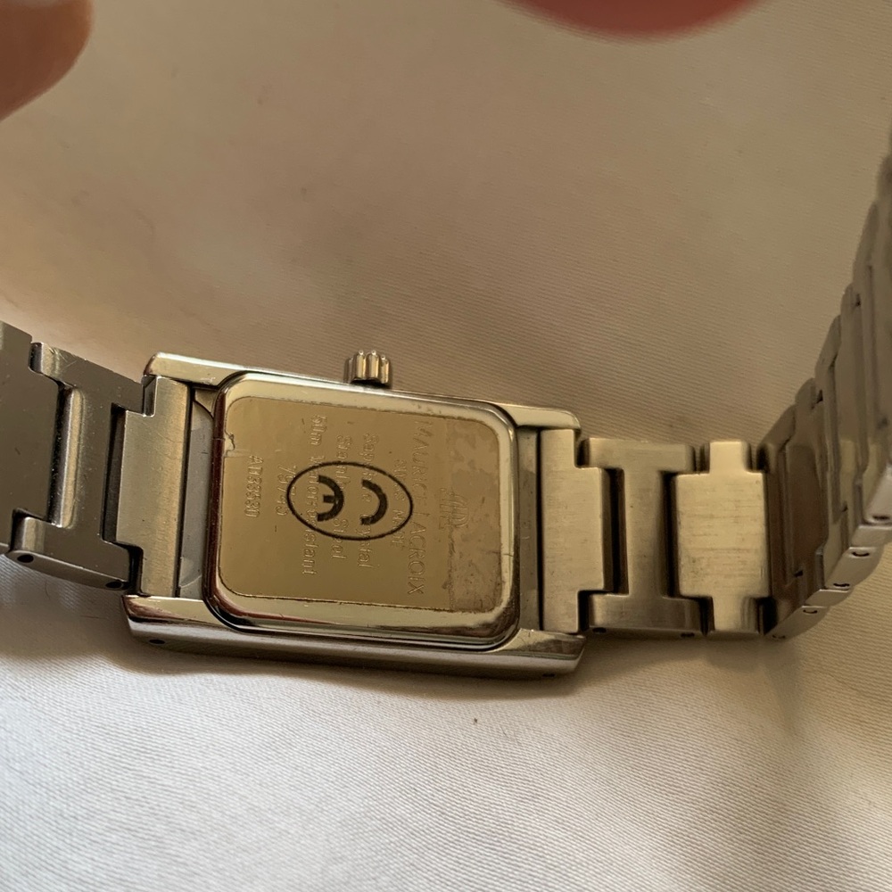 Maurice Lacroix Silver Rectangular Watch With Rom… - image 6